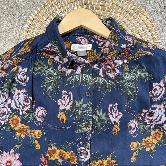 Pilcro and The Letterpress Evika Button Down Shirt Top Longsleeve Multicolored S - Picture 3 of 11